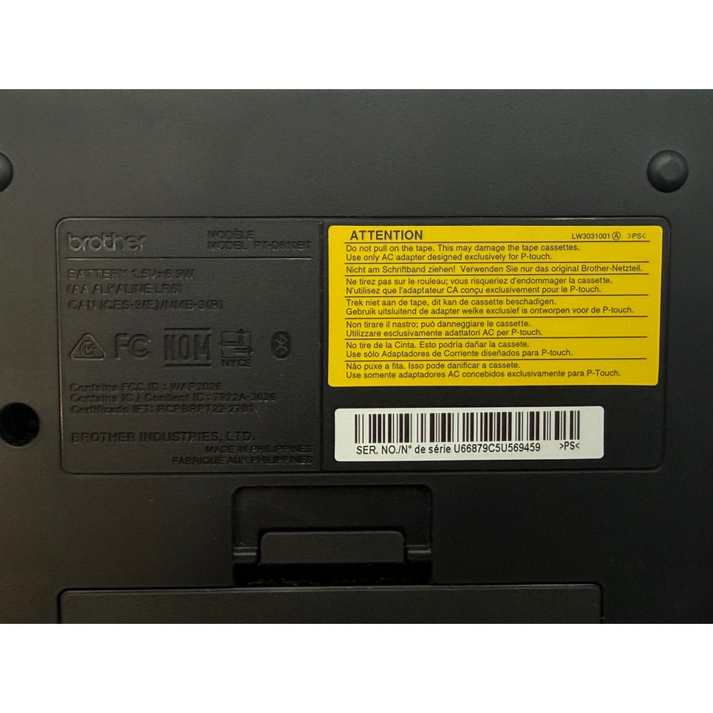 Brother P-Touch D610BT Professional Connected Label Maker Bluetooth USB Black - Picture 5 of 11